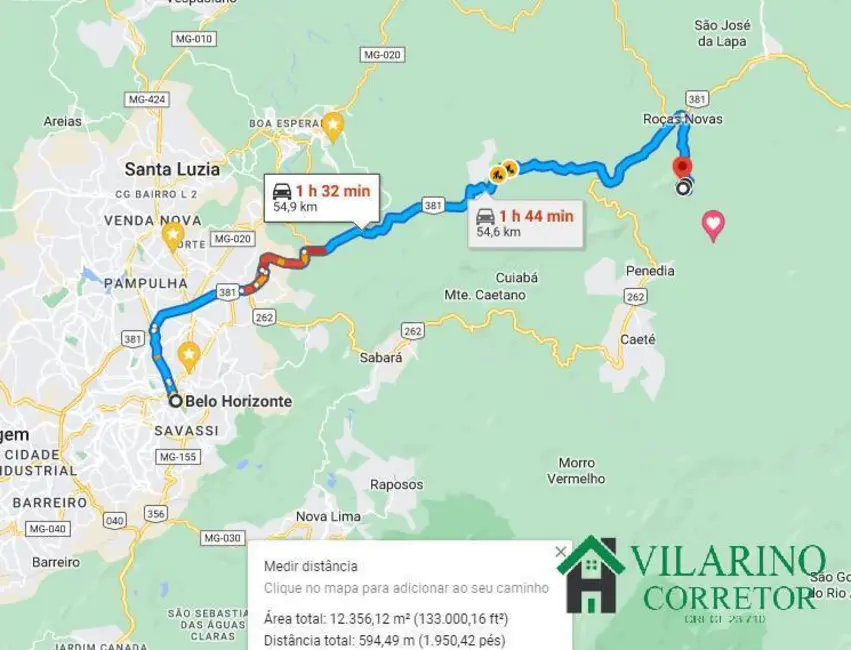 Foto 9 de Sítio / Rancho à venda, 20m2 em Caete - MG