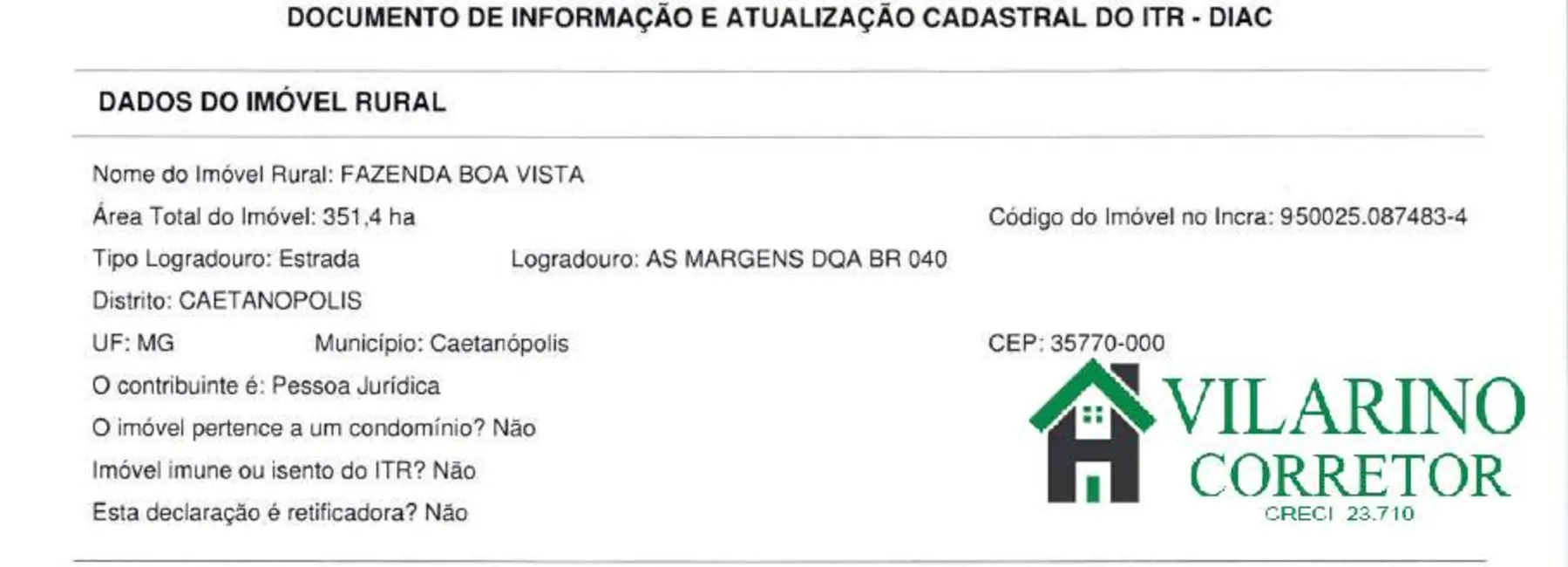 Foto 7 de Chácara à venda, 22000m2 em Caetanopolis - MG