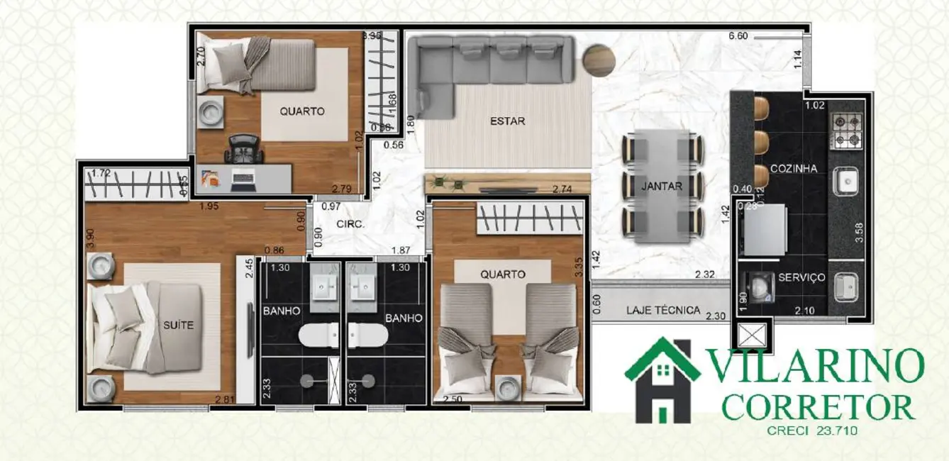 Foto 5 de Apartamento com 3 quartos à venda, 71m2 em Renascença, Belo Horizonte - MG