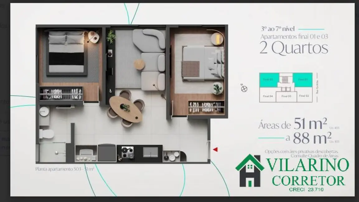 Apartamento com 2 quartos à venda, 51m2 em Centro, Belo Horizonte - MG - imagem 6 Foto 6 de Apartamento com 2 quartos à venda, 51m2 em Centro, Belo Horizonte - MG