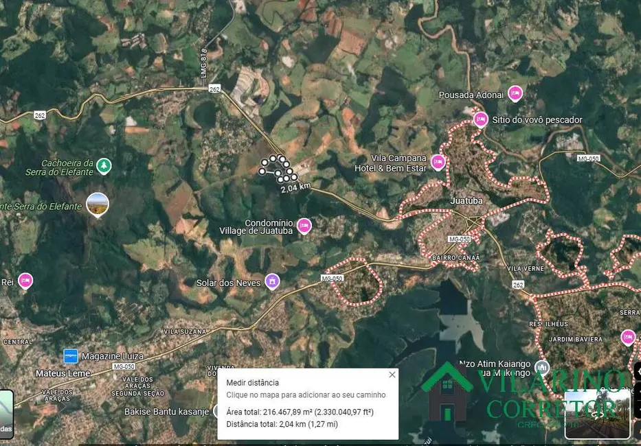 Foto 5 de Terreno / Lote à venda, 230000m2 em Boa Vista da Serra, Juatuba - MG