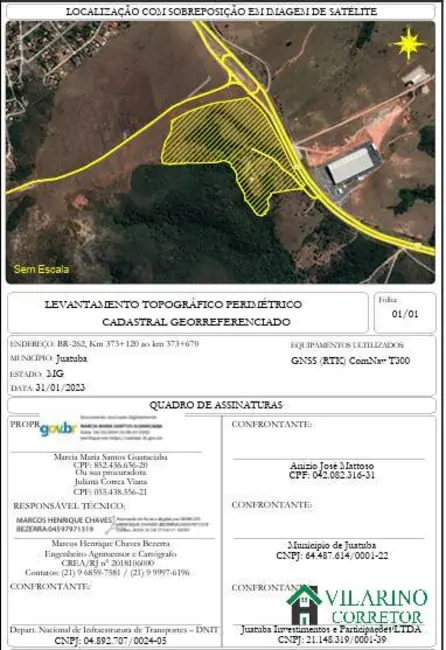Foto 3 de Terreno / Lote à venda, 230000m2 em Boa Vista da Serra, Juatuba - MG