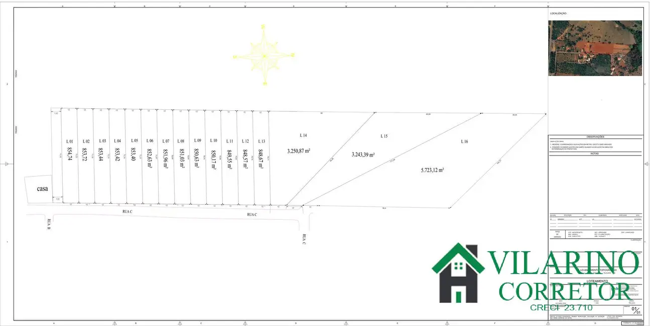 Foto 2 de Terreno / Lote à venda, 854m2 em Felixlandia - MG