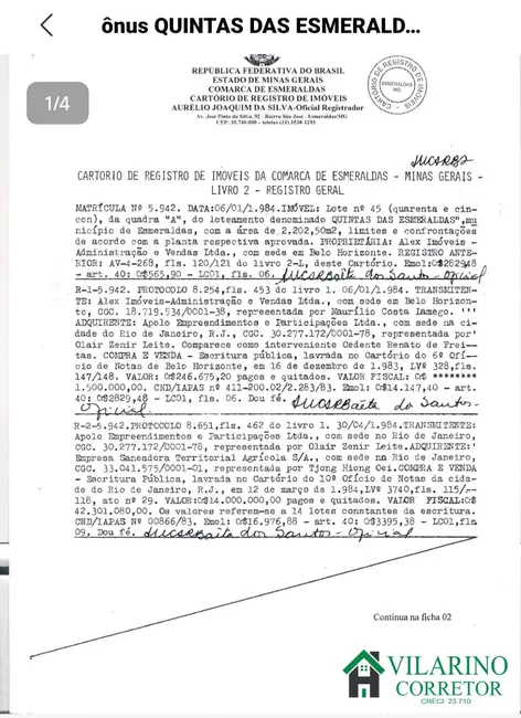 Foto 8 de Terreno / Lote à venda em Esmeraldas - MG