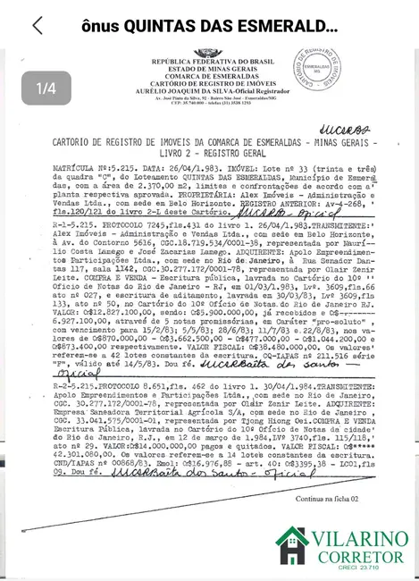 Foto 10 de Terreno / Lote à venda em Esmeraldas - MG