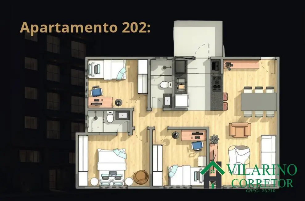 Foto 3 de Apartamento com 3 quartos à venda, 73m2 em Nova Floresta, Belo Horizonte - MG