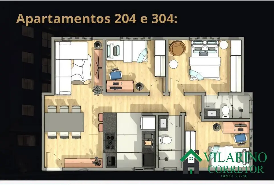 Foto 6 de Apartamento com 3 quartos à venda, 73m2 em Nova Floresta, Belo Horizonte - MG
