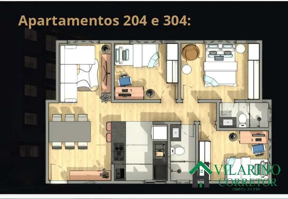 Foto 5 de Apartamento com 3 quartos à venda, 73m2 em Nova Floresta, Belo Horizonte - MG