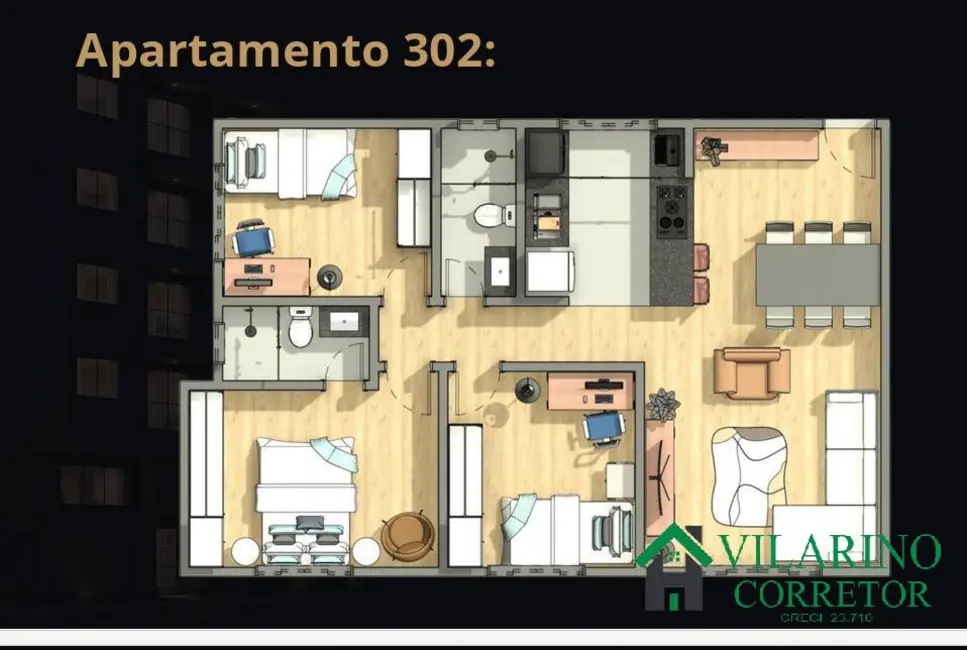 Foto 4 de Apartamento com 3 quartos à venda, 73m2 em Nova Floresta, Belo Horizonte - MG
