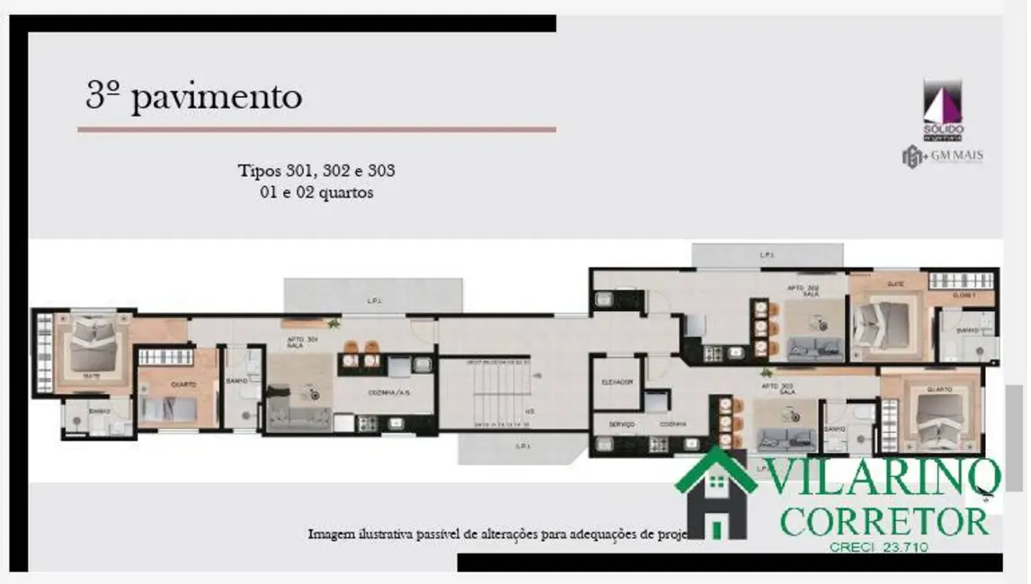 Foto 3 de Apartamento com 2 quartos à venda em Cruzeiro, Belo Horizonte - MG