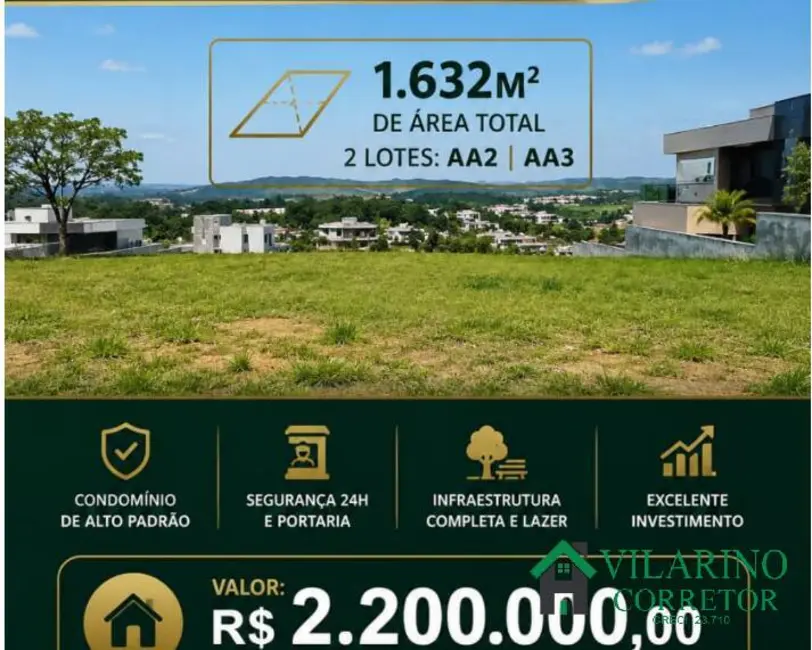Foto 2 de Terreno / Lote à venda, 1632m2 em Vespasiano - MG