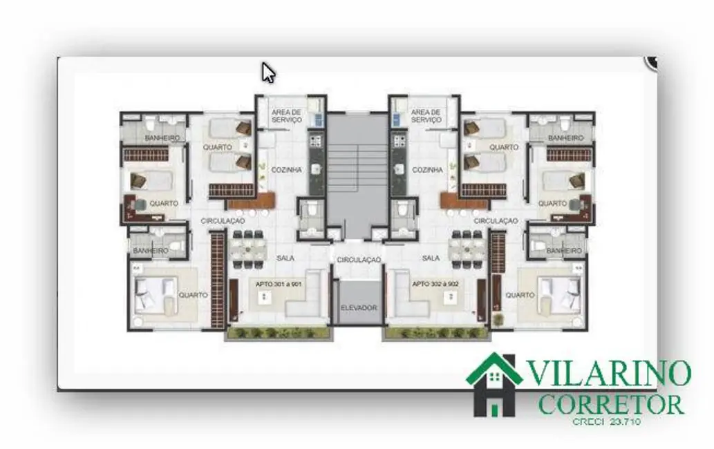 Foto 1 de Apartamento com 3 quartos à venda, 81m2 em Santa Rosa, Belo Horizonte - MG