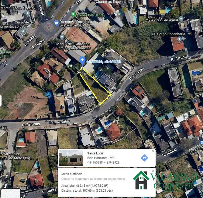 Foto 3 de Terreno / Lote à venda, 425m2 em Santa Lúcia, Belo Horizonte - MG