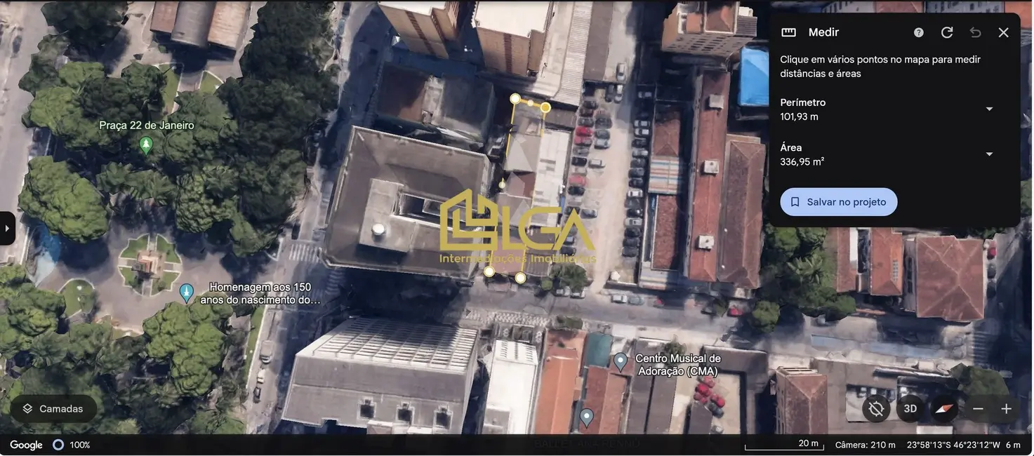 Foto 4 de Terreno / Lote à venda, 336m2 em Centro, Sao Vicente - SP