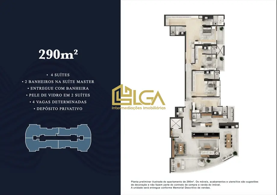 Foto 7 de Apartamento com 4 quartos à venda, 290m2 em Ponta da Praia, Santos - SP