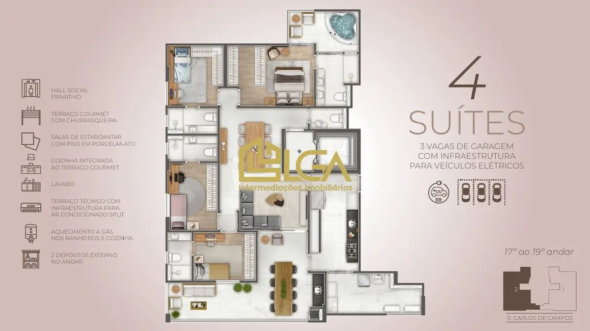 Apartamento com 4 quartos à venda, 165m2 em Ponta da Praia, Santos - SP - imagem 2 Foto 2 de Apartamento com 4 quartos à venda, 165m2 em Ponta da Praia, Santos - SP