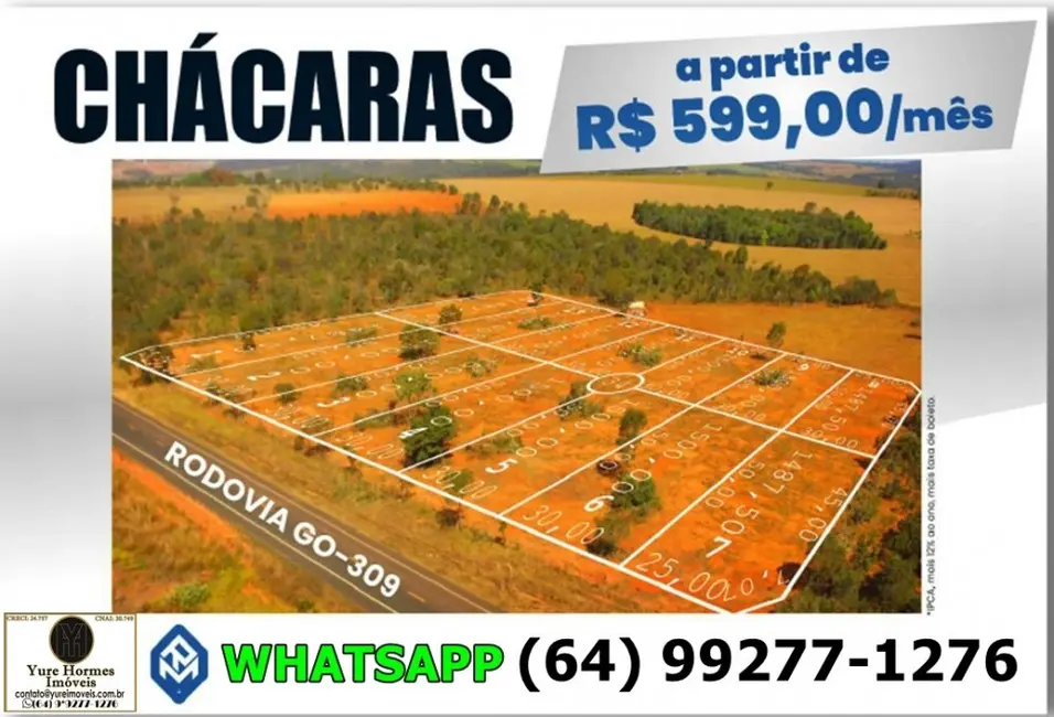 Foto 1 de Chácara com 1 quarto à venda, 1500m2 em Caldas Novas - GO