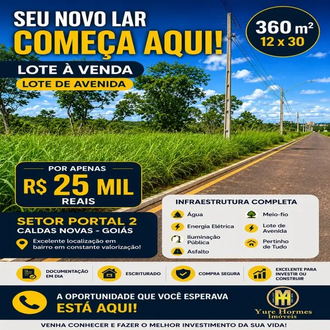 Terreno / Lote à venda, 360m2 em Caldas Novas - GO - imagem 1 Foto 1 de Terreno / Lote à venda, 360m2 em Caldas Novas - GO