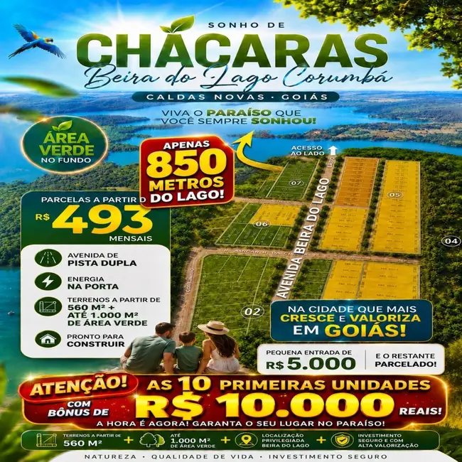 Foto 1 de Chácara com 1 quarto à venda, 560m2 em Caldas Novas - GO