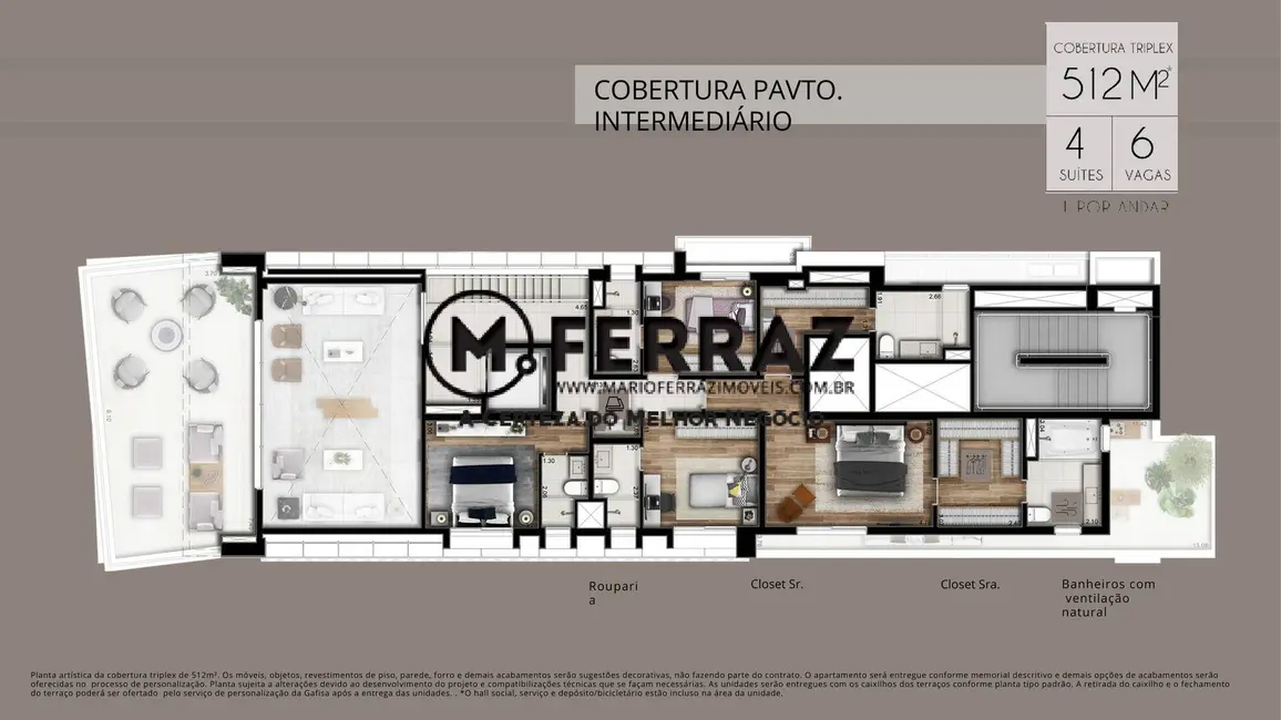 Foto 6 de Apartamento com 4 quartos à venda, 512m2 em Itaim Bibi, São Paulo - SP