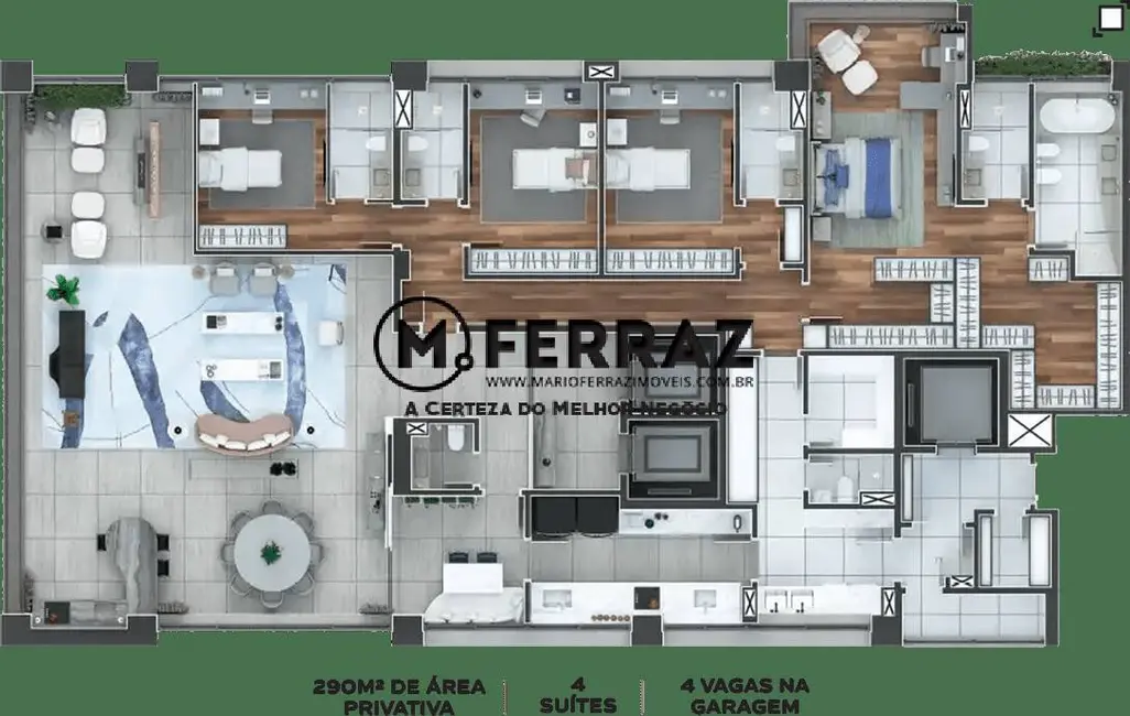 Foto 8 de Apartamento com 4 quartos à venda, 290m2 em Vila Nova Conceição, São Paulo - SP