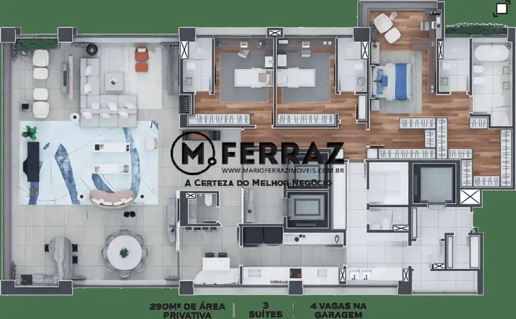 Foto 7 de Apartamento com 4 quartos à venda, 290m2 em Vila Nova Conceição, São Paulo - SP