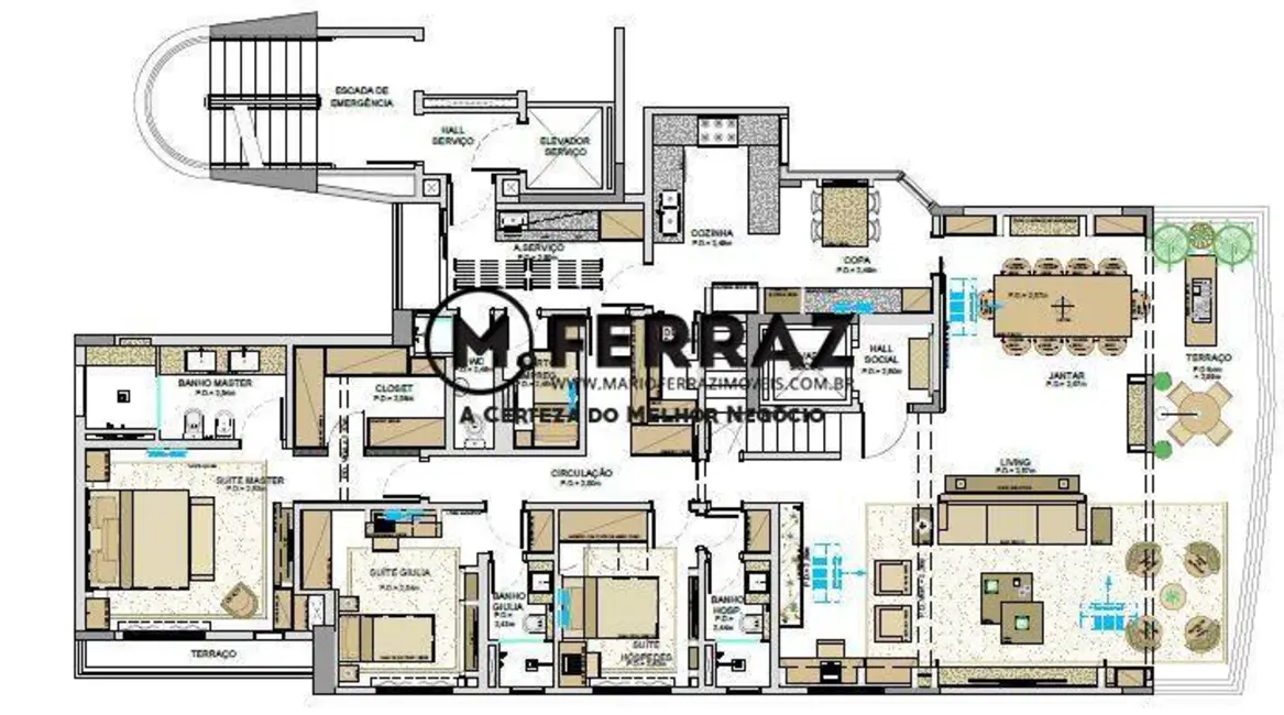 Foto 8 de Cobertura com 4 quartos à venda, 420m2 em Vila Nova Conceição, São Paulo - SP