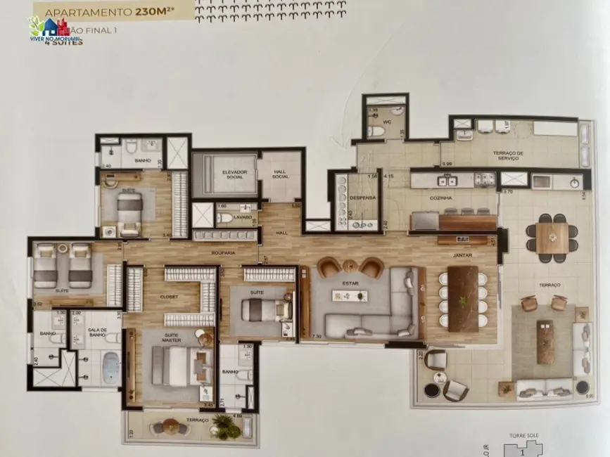 Foto 2 de Apartamento com 4 quartos à venda, 230m2 em Jardim Leonor, São Paulo - SP