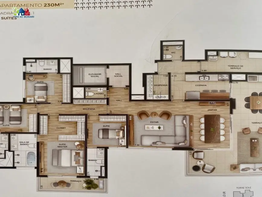 Foto 1 de Apartamento com 4 quartos à venda, 230m2 em Jardim Leonor, São Paulo - SP