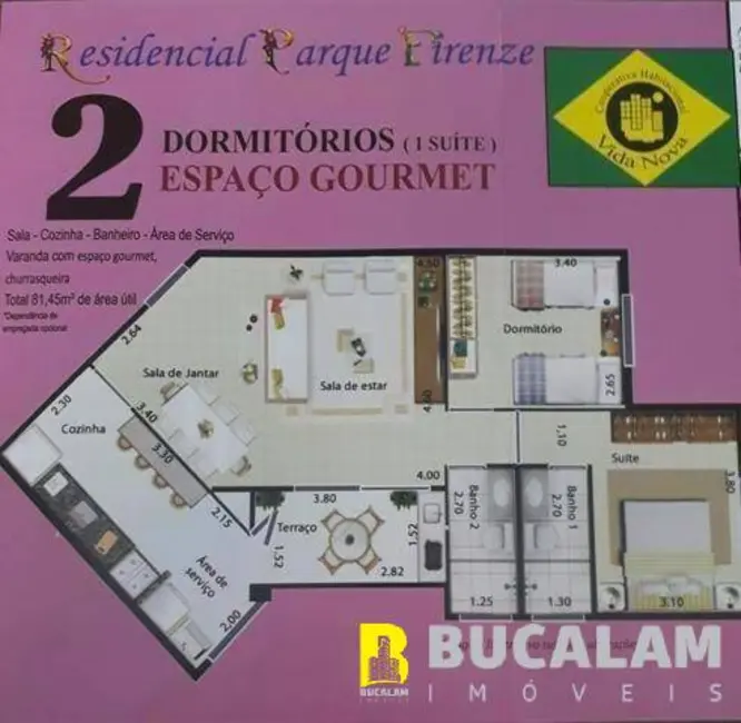 Foto 8 de Apartamento com 2 quartos à venda, 82m2 em Embu Das Artes - SP