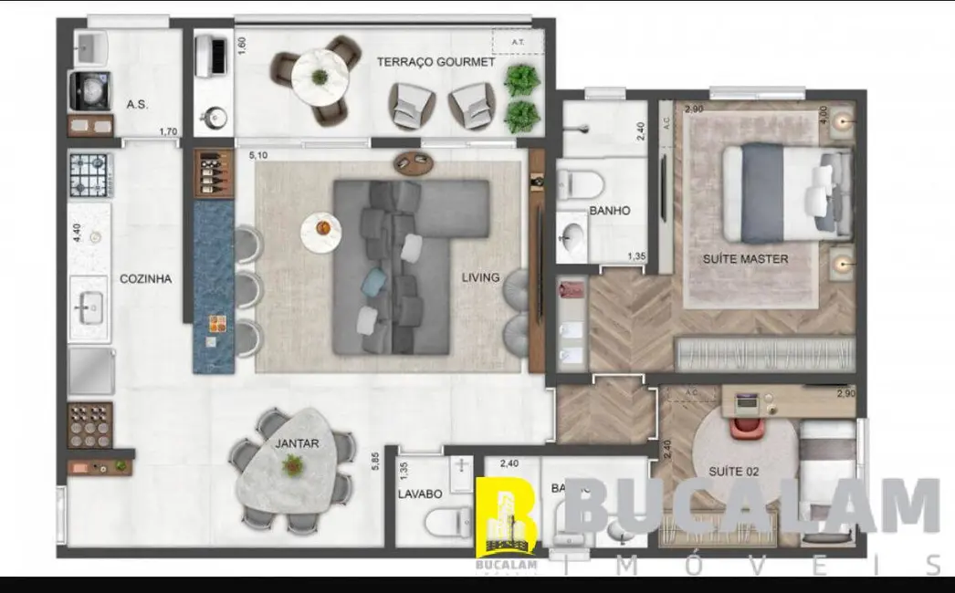 Apartamento com 3 quartos à venda, 87m2 em Ferreira, São Paulo - SP - imagem 7 Foto 7 de Apartamento com 3 quartos à venda, 87m2 em Ferreira, São Paulo - SP