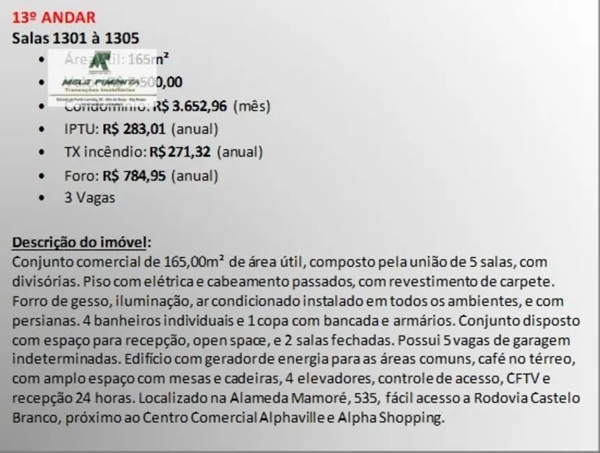 Foto 3 de Sala Comercial para alugar, 165m2 em Alphaville Industrial, Barueri - SP