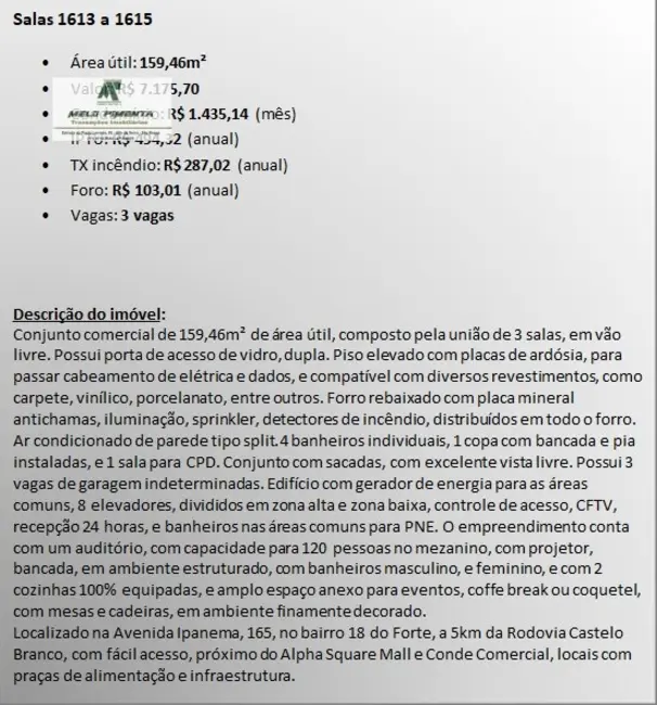 Foto 4 de Sala Comercial para alugar, 281m2 em Alphaville Empresarial, Barueri - SP