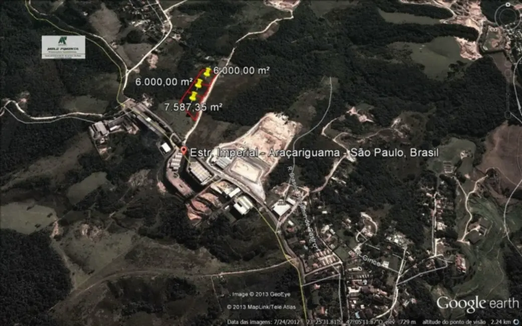 Foto 2 de Terreno / Lote à venda, 6000m2 em Distrito Industrial, Aracariguama - SP