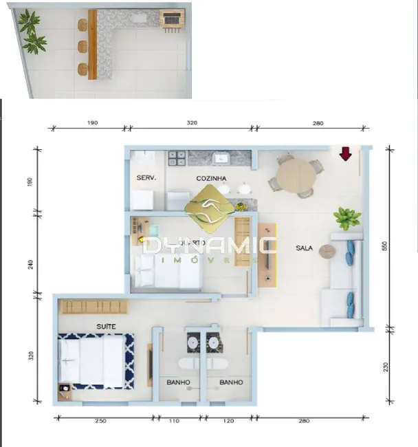 Foto 4 de Apartamento com 2 quartos à venda, 85m2 em Santa Mônica, Belo Horizonte - MG