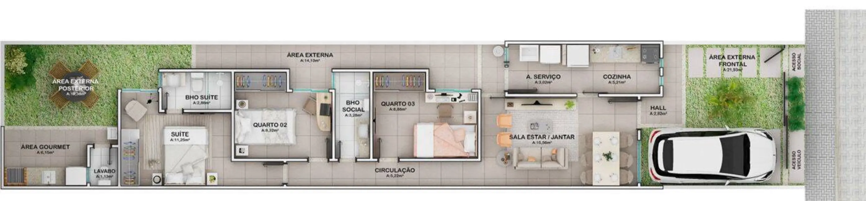 Foto 9 de Casa com 3 quartos à venda, 135m2 em Sim, Feira De Santana - BA