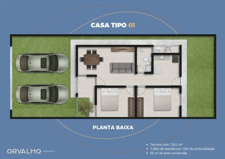 Foto 3 de Casa com 2 quartos à venda, 133m2 em Campo Limpo, Feira De Santana - BA