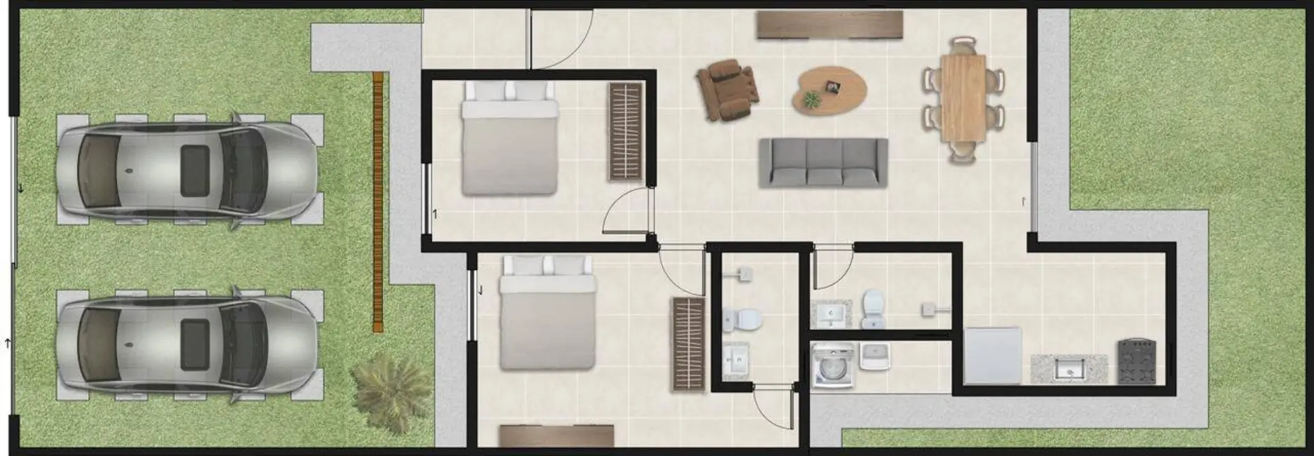 Foto 2 de Casa com 2 quartos à venda, 140m2 em Registro, Feira De Santana - BA