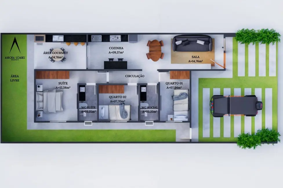 Foto 2 de Casa de Condomínio com 3 quartos à venda, 160m2 em Nova Esperança, Feira De Santana - BA