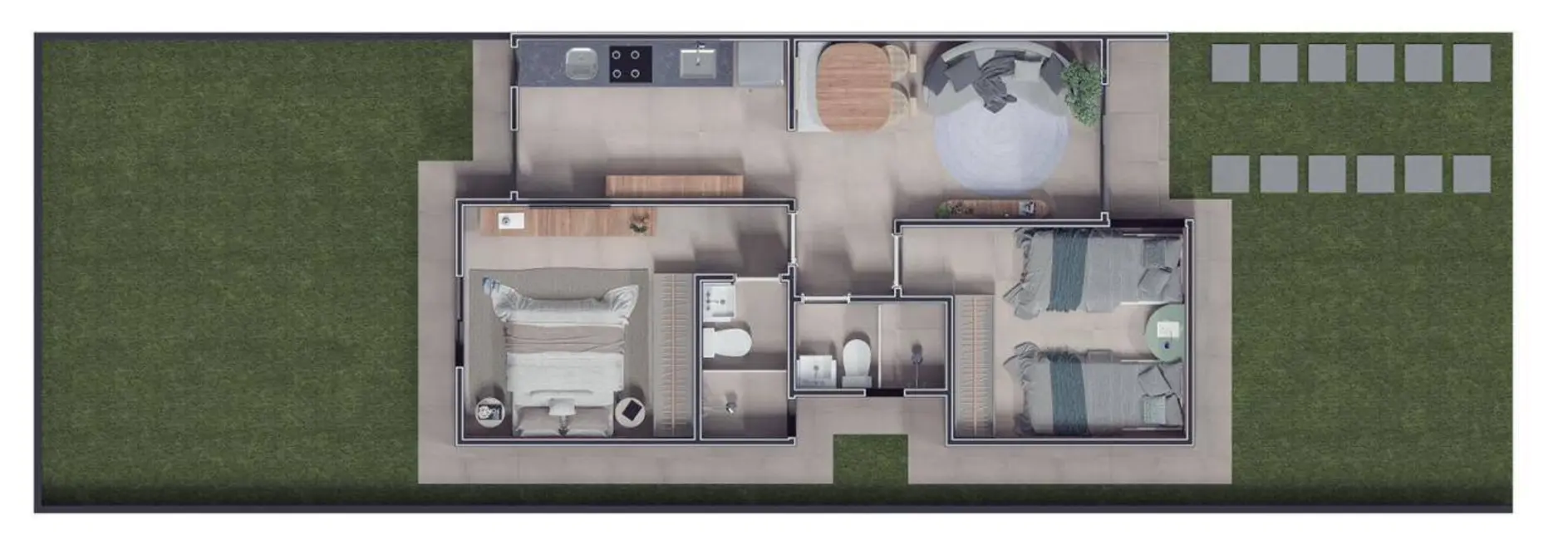 Foto 4 de Casa de Condomínio com 2 quartos à venda, 130m2 em Sim, Feira De Santana - BA