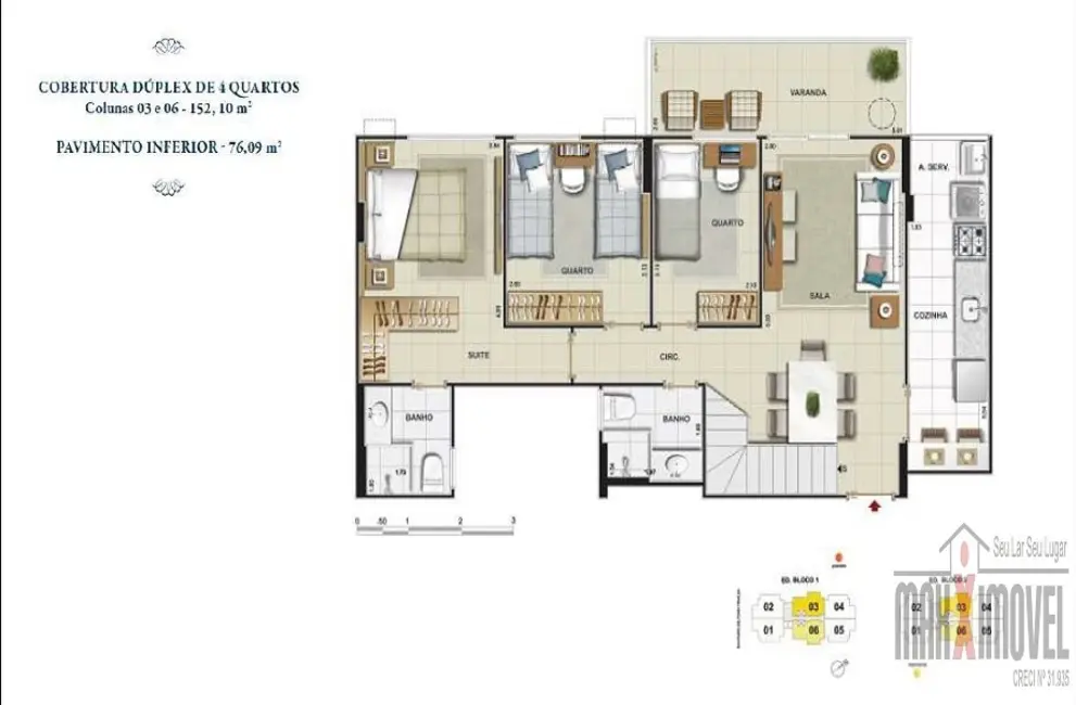 Foto 5 de Cobertura com 4 quartos à venda, 161m2 em Méier, Rio De Janeiro - RJ