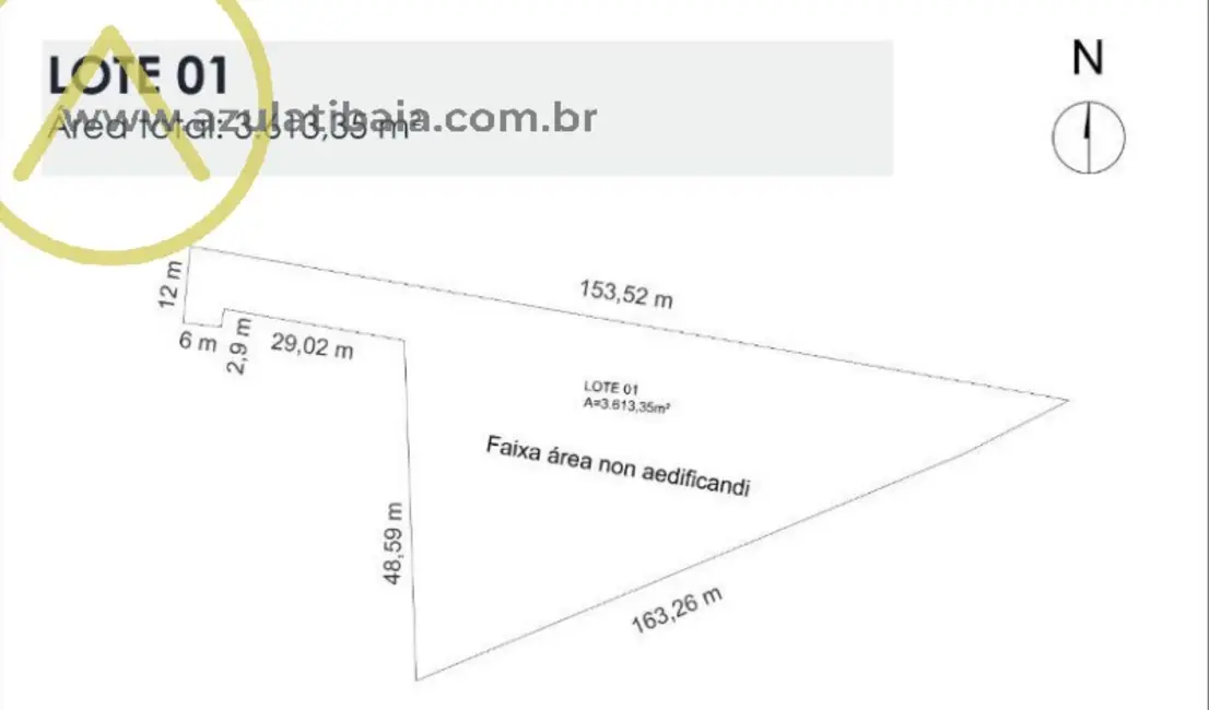 Foto 2 de Terreno / Lote à venda, 3613m2 em Jardim dos Pinheiros, Atibaia - SP