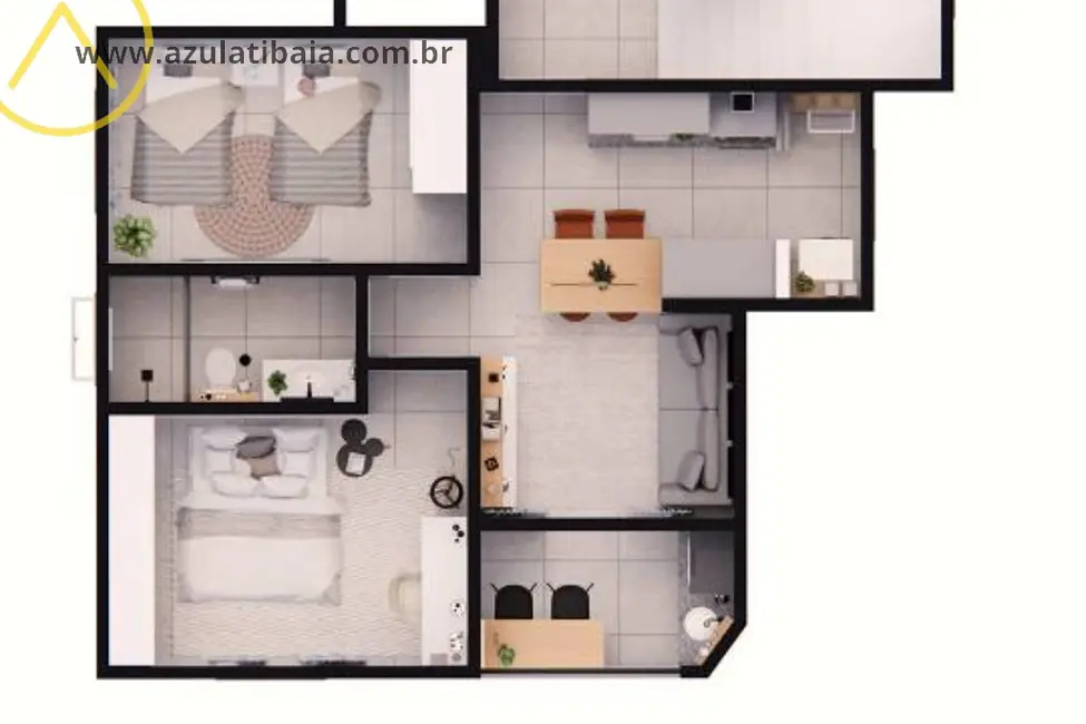 Foto 4 de Apartamento com 2 quartos à venda, 54m2 em Atibaia - SP