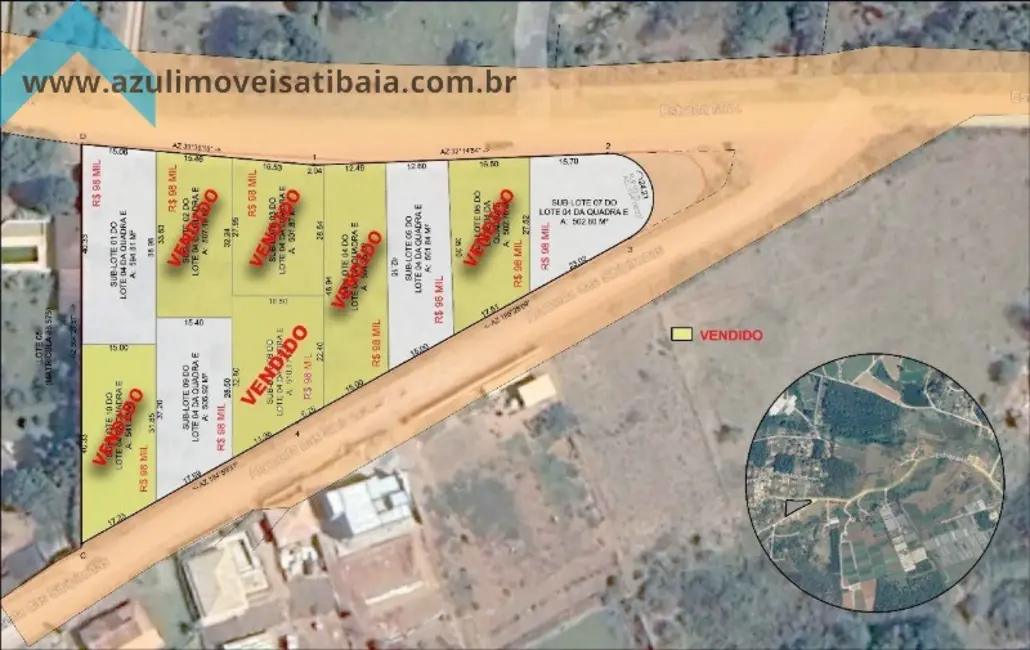 Foto 2 de Terreno / Lote à venda, 595m2 em Jardim Maracanã, Atibaia - SP