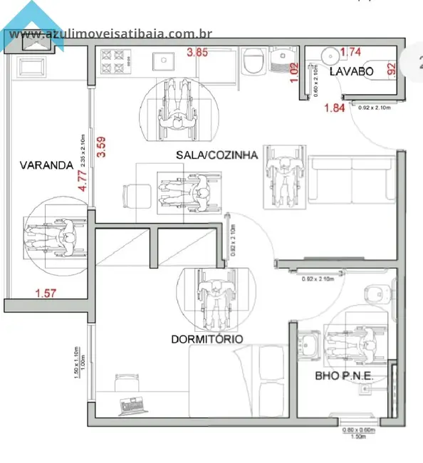 Foto 6 de Apartamento com 1 quarto à venda, 35m2 em Vila Helena, Atibaia - SP