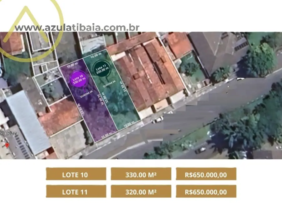 Foto 1 de Terreno / Lote à venda, 330m2 em Centro, Atibaia - SP