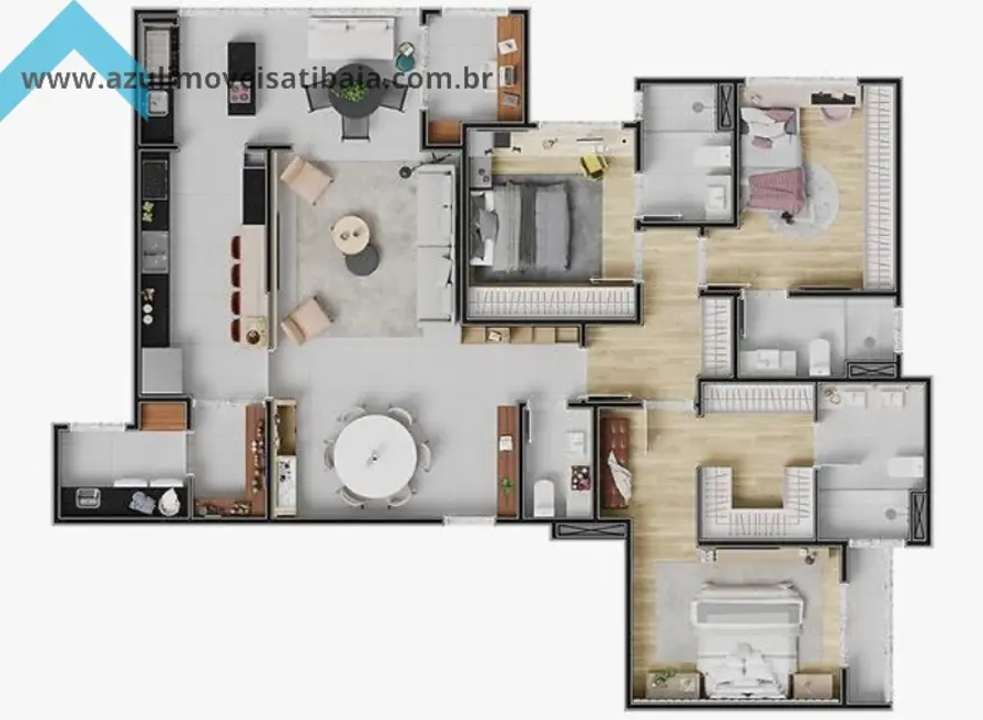 Apartamento com 3 quartos à venda, 102m2 em Atibaia - SP - imagem 9 Foto 9 de Apartamento com 3 quartos à venda, 102m2 em Atibaia - SP