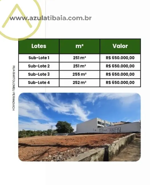 Foto 5 de Terreno / Lote à venda, 255m2 em Centro, Atibaia - SP