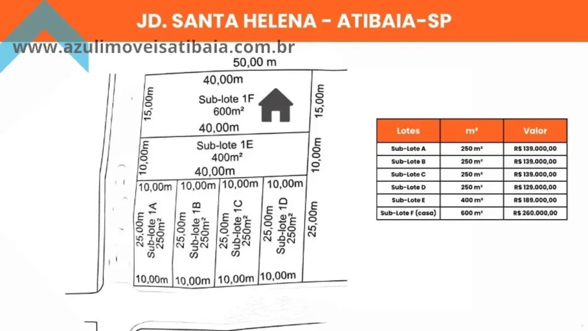 Terreno / Lote à venda, 400m2 em Vila Santa Helena, Atibaia - SP - imagem 1 Foto 1 de Terreno / Lote à venda, 400m2 em Vila Santa Helena, Atibaia - SP