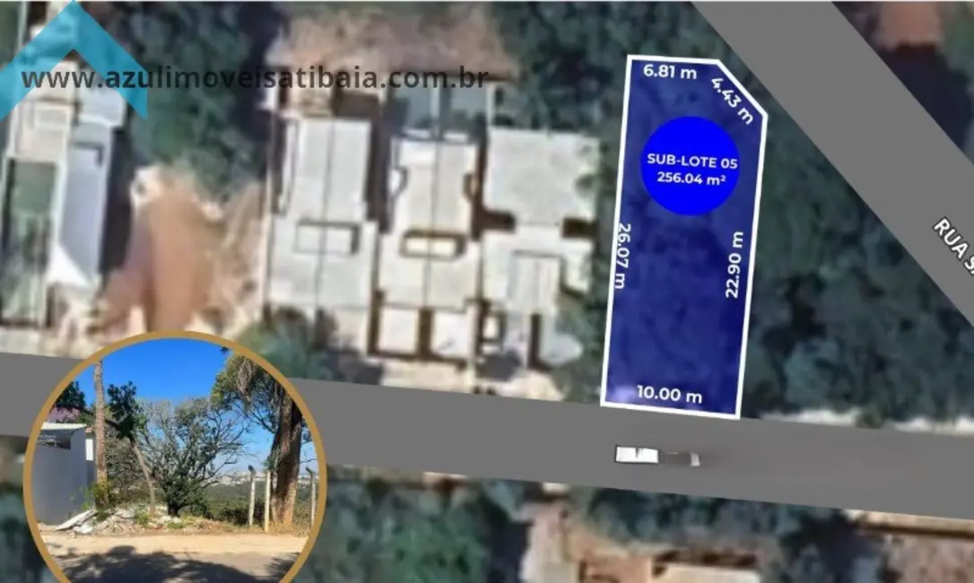 Foto 1 de Terreno / Lote à venda, 256m2 em Jardim Santo Antônio, Atibaia - SP